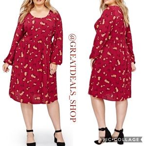 ‼️CLOSING LOVE AND LEGEND RED FLORAL SWING DRESS